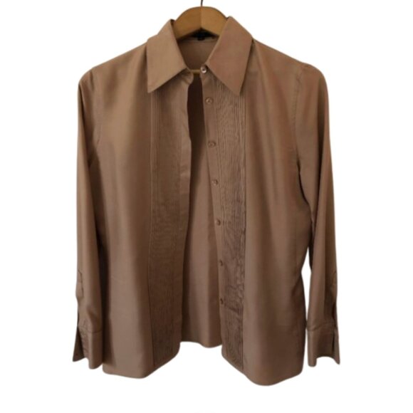 Gucci Silk Tuxedo-Front Blouse – Made in Italy Size 40 - Picture 2 of 6